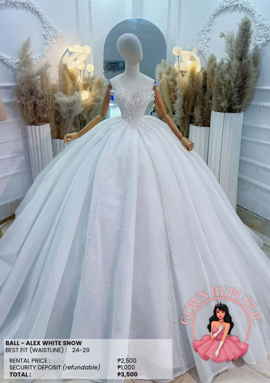 Ball Gowns: White 288